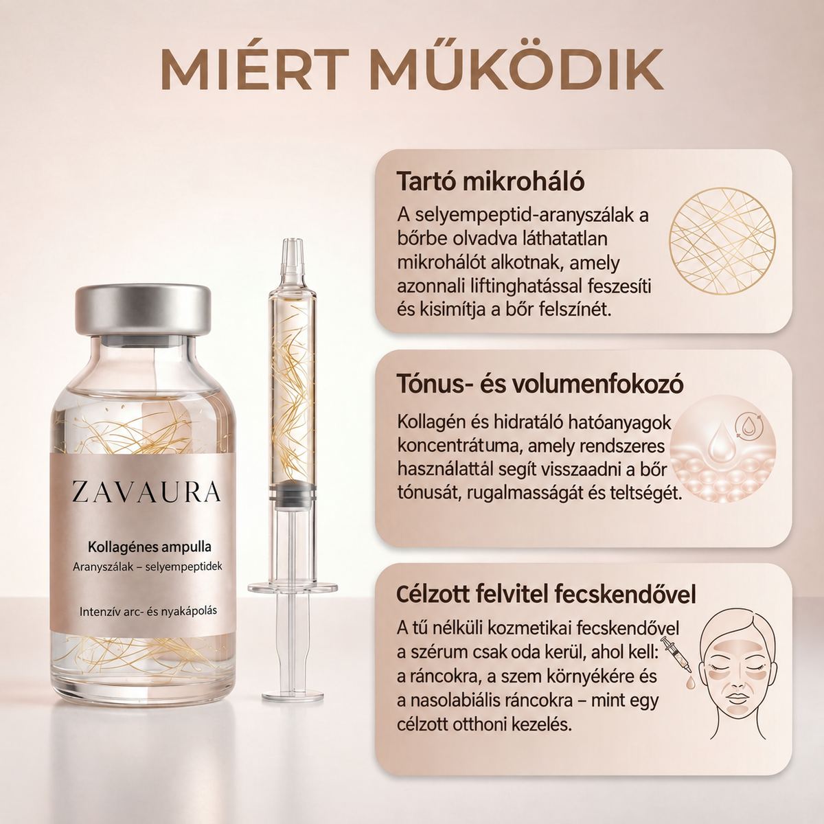 ZAVAURA koreai szérum selyempeptidekkel