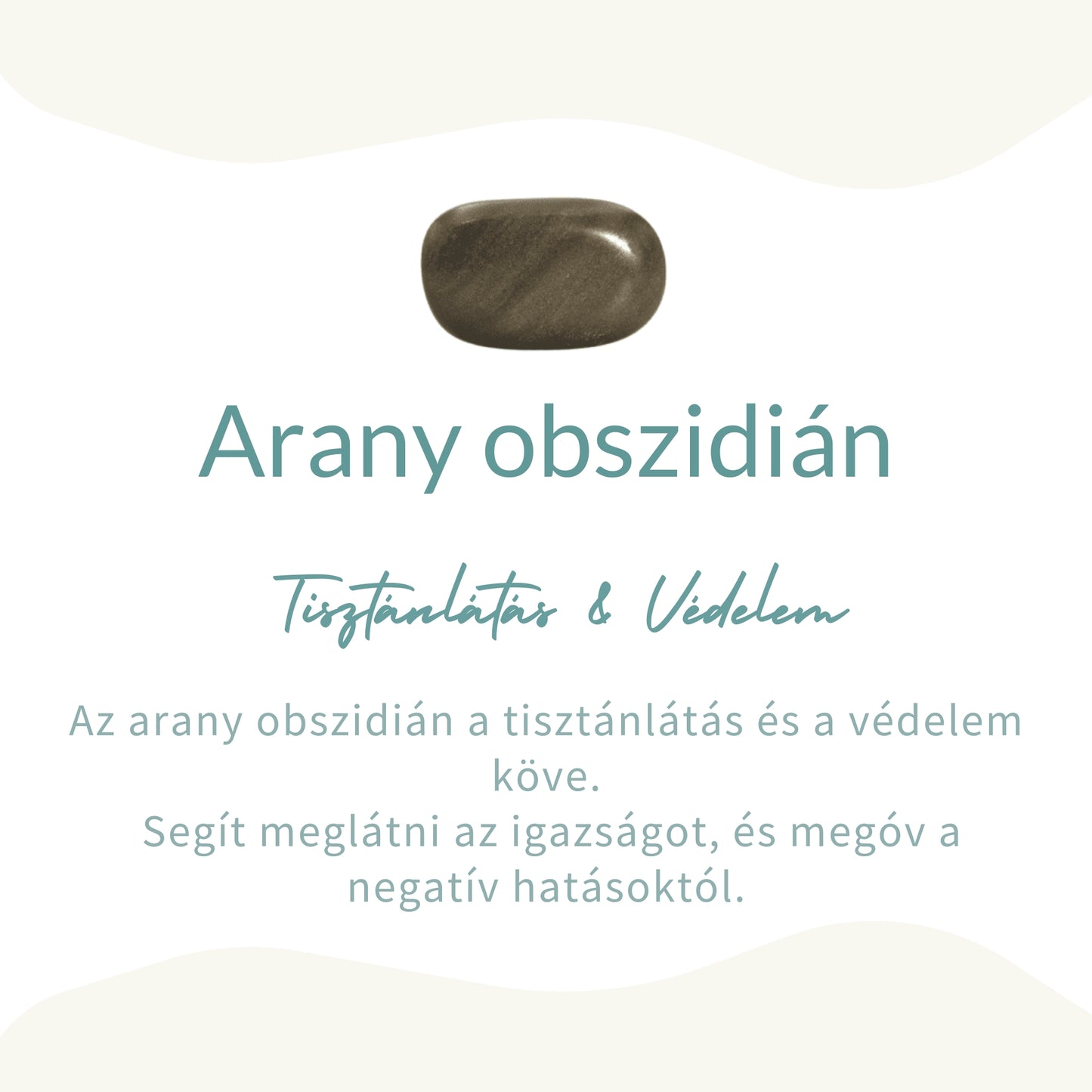 Arany obszidián gömb medál